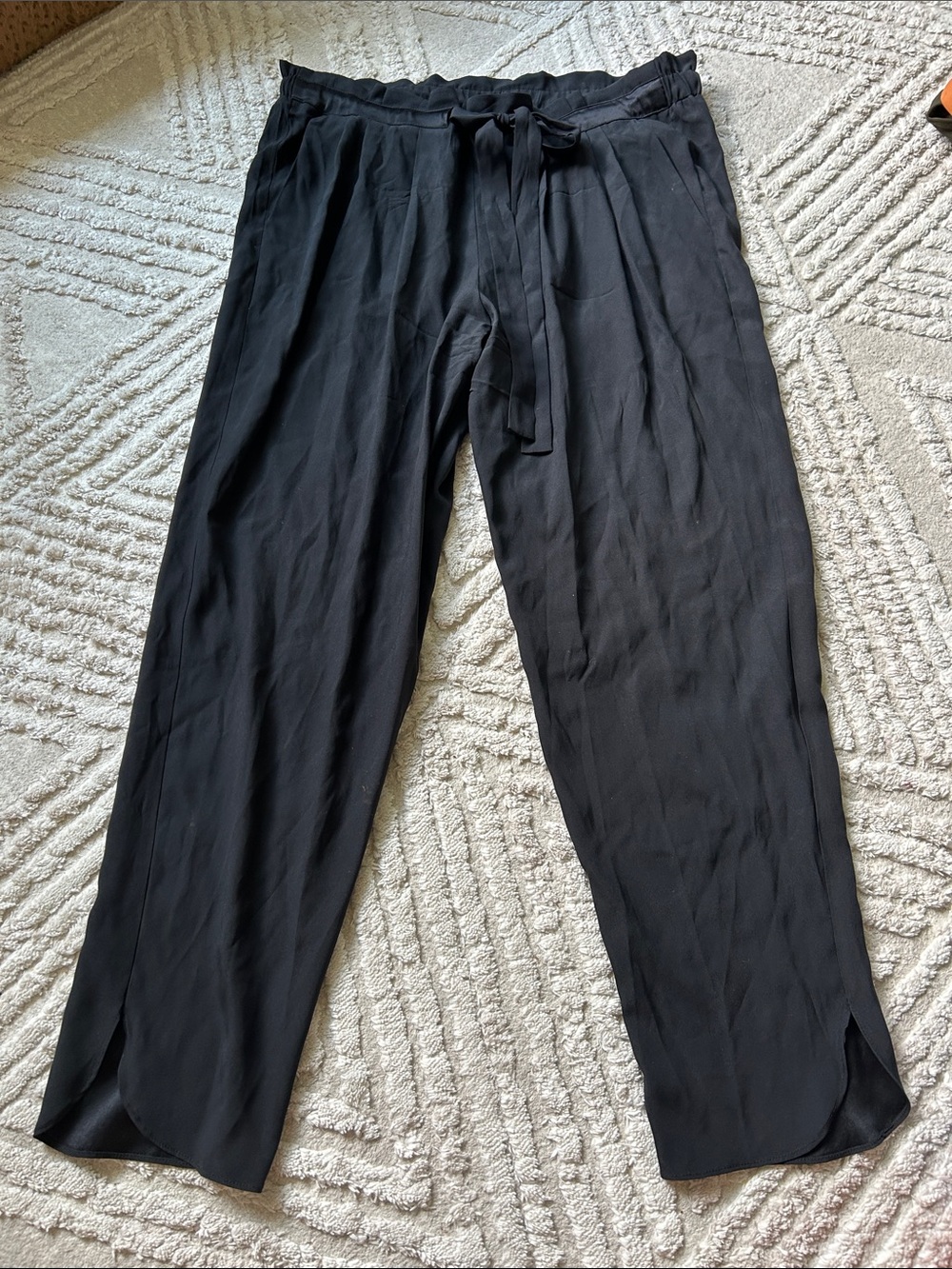 Ramy brook Black silk Tie-Waist Pants